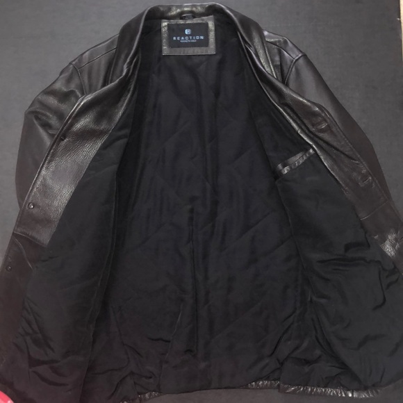 Kenneth Cole Reaction Men’s Leather Coat - Picture 4 of 5